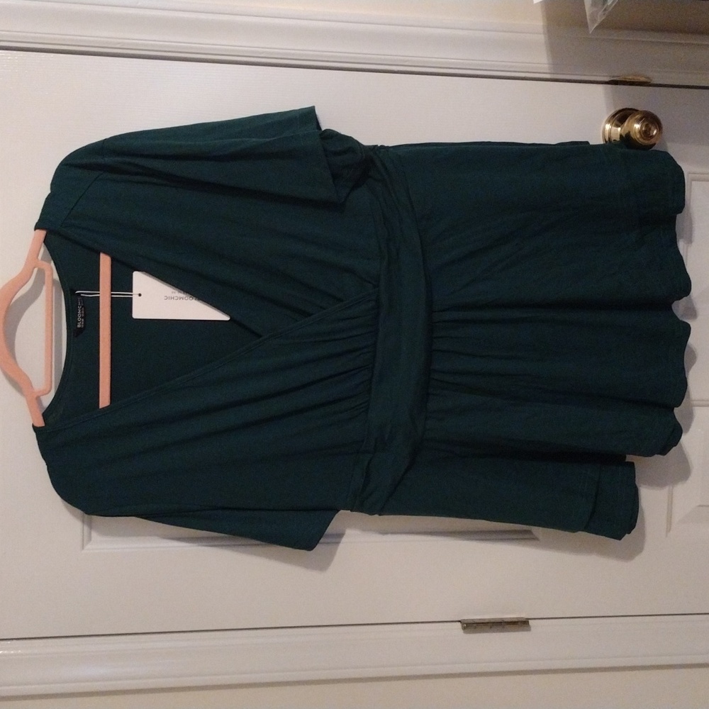 NWT Women's Plus Size Dark Green Blouse Size 18-20